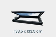 Ultraglas Flachdach Ausstieg Dachfenster 133.5 x 133.5 cm