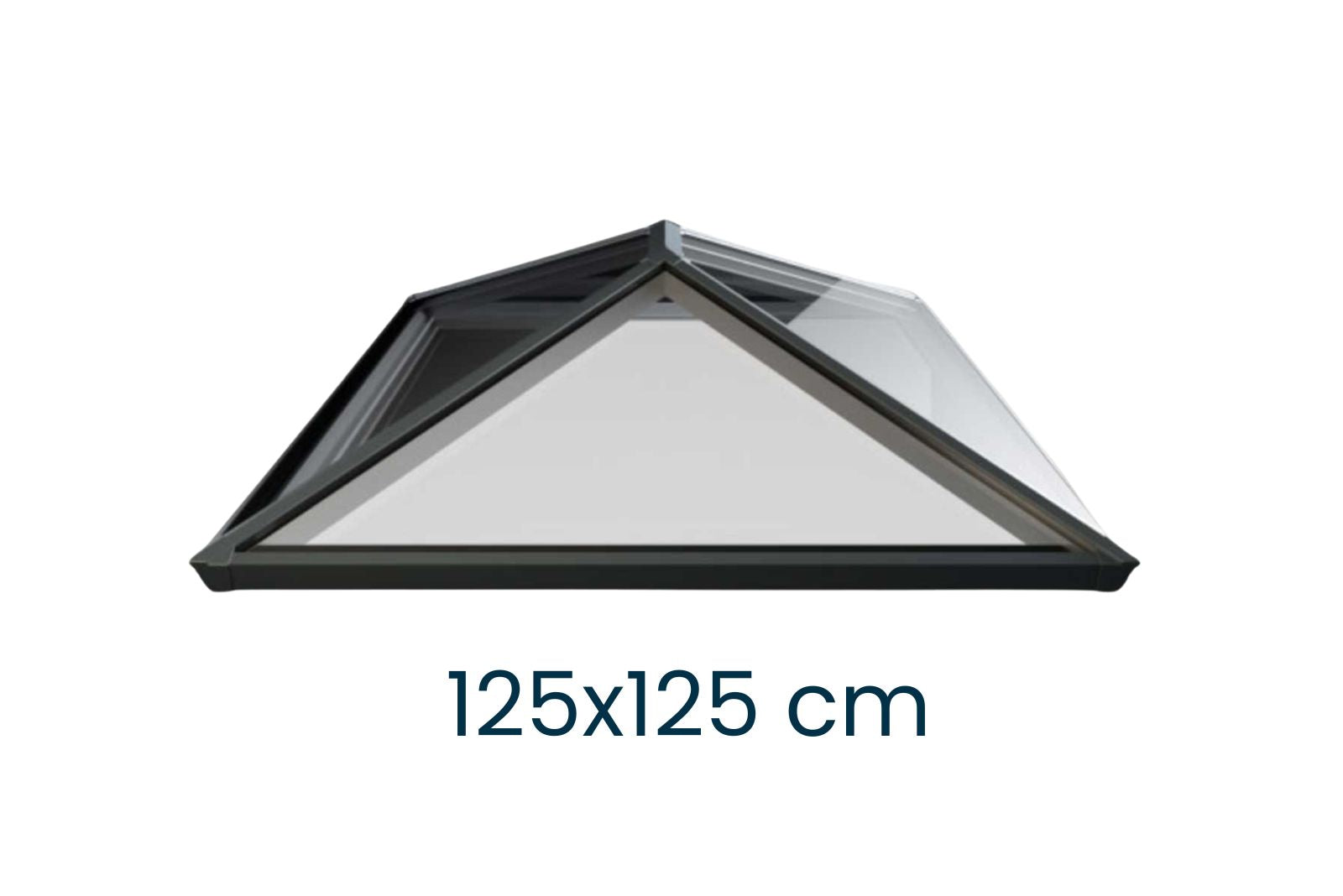 Ultraglas Lichtkuppel Flachdach Pyramide 125 x 125cm