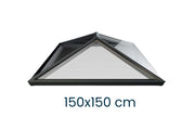 Ultraglas Lichtkuppel Flachdach Pyramide 150 x 150cm