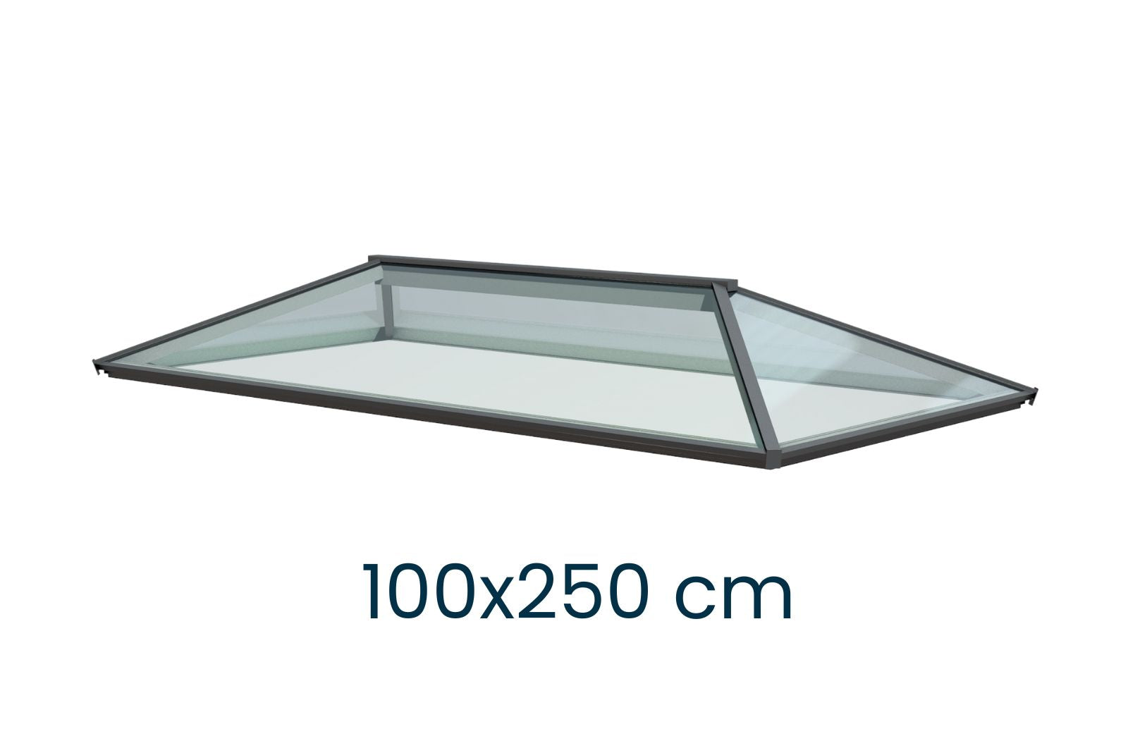 Ultraglas Moderne Lichtkuppel Flachdach 100 x 250cm