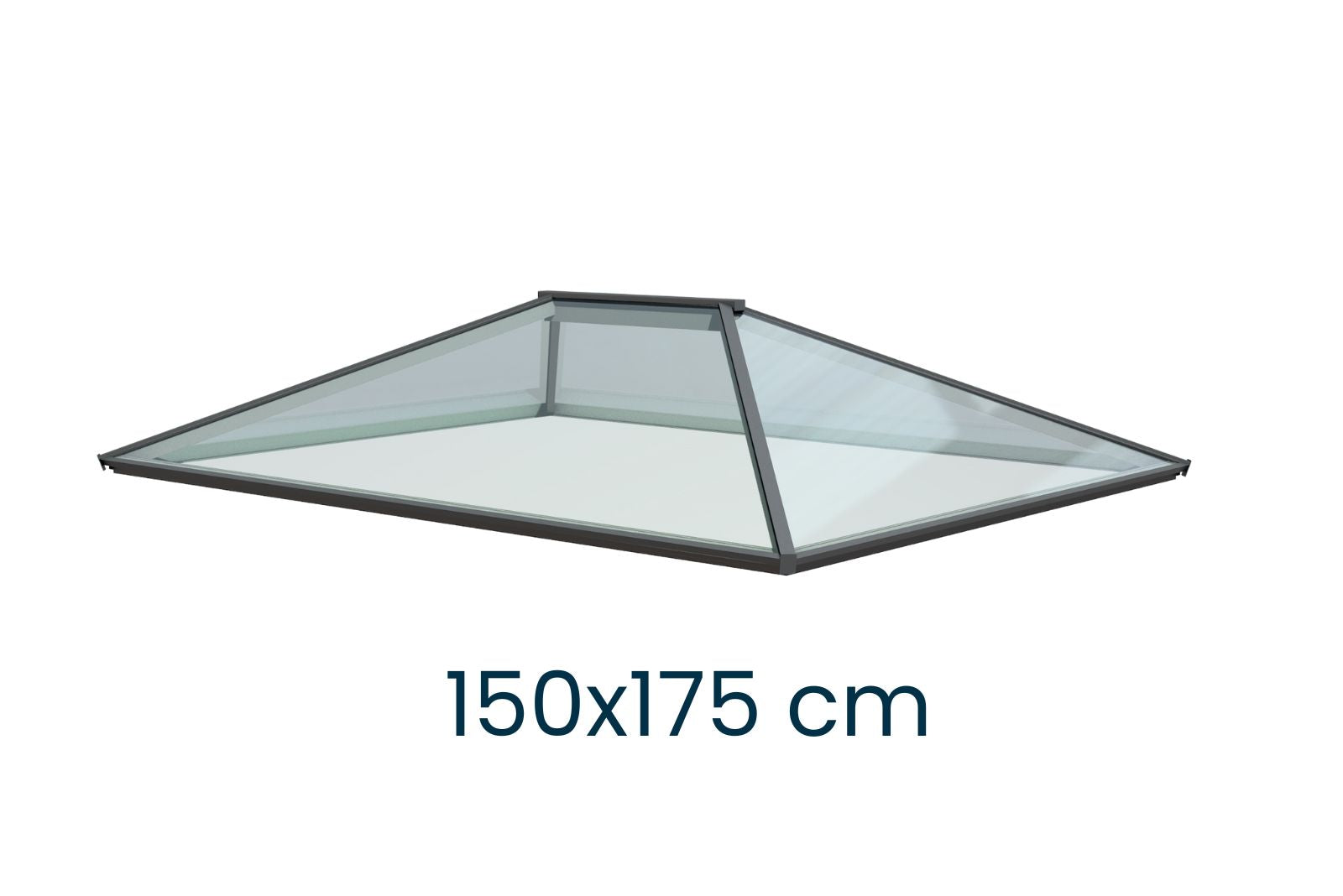 Ultraglas Moderne Lichtkuppel Flachdach 150 x 175cm