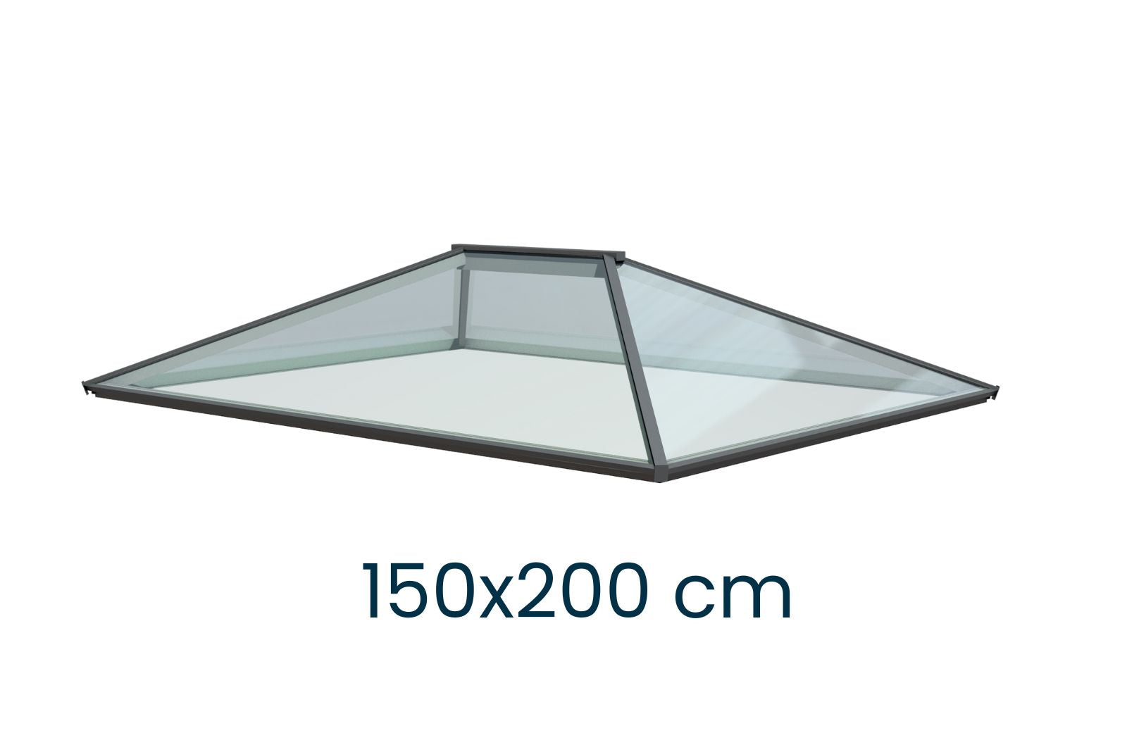 Ultraglas Moderne Lichtkuppel Flachdach 150 x 200cm
