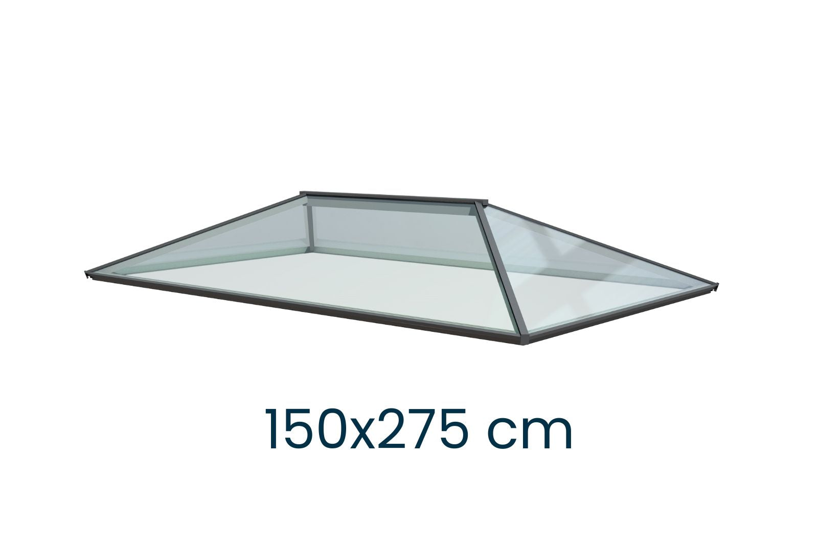 Ultraglas Moderne Lichtkuppel Flachdach 150 x 275cm
