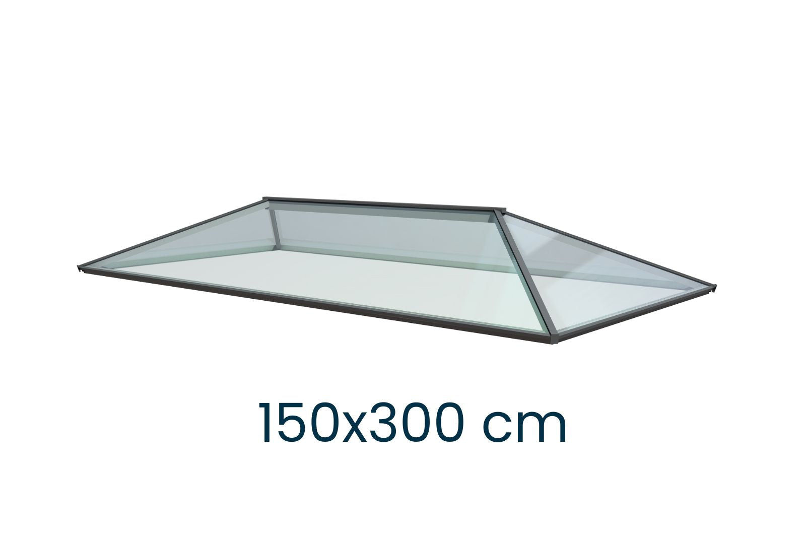 Ultraglas Moderne Lichtkuppel Flachdach 150 x 300cm