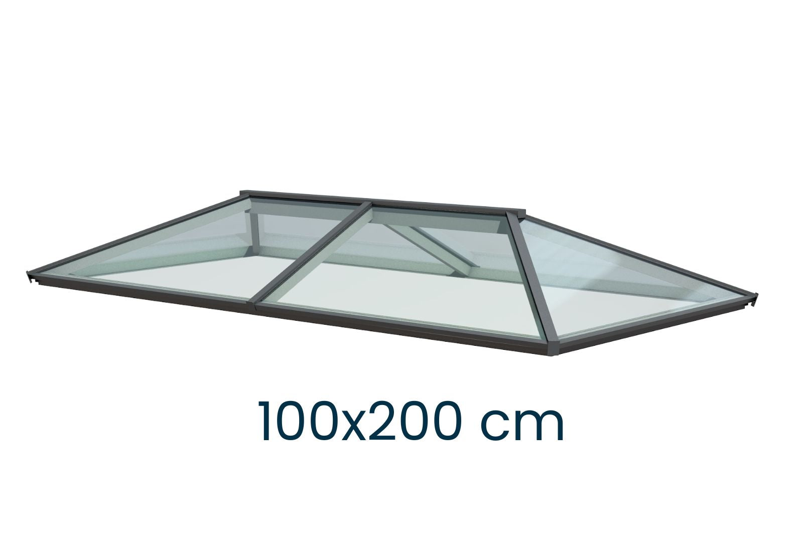 Ultraglas Reguläre Lichtkuppel Flachdach 100 x 200cm
