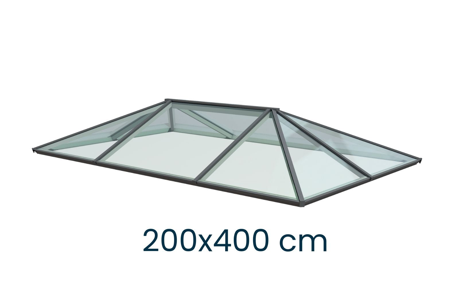 Ultraglas Reguläre Lichtkuppel Flachdach 200 x 400cm